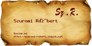 Szuromi Róbert névjegykártya
